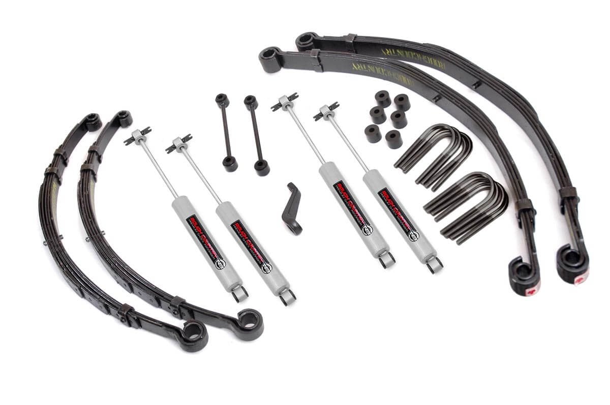 Jeep CJ7 Suspension Lift Kit - Front + Rear - Rough Country - 4 Inch Lift Kit - '76-'81